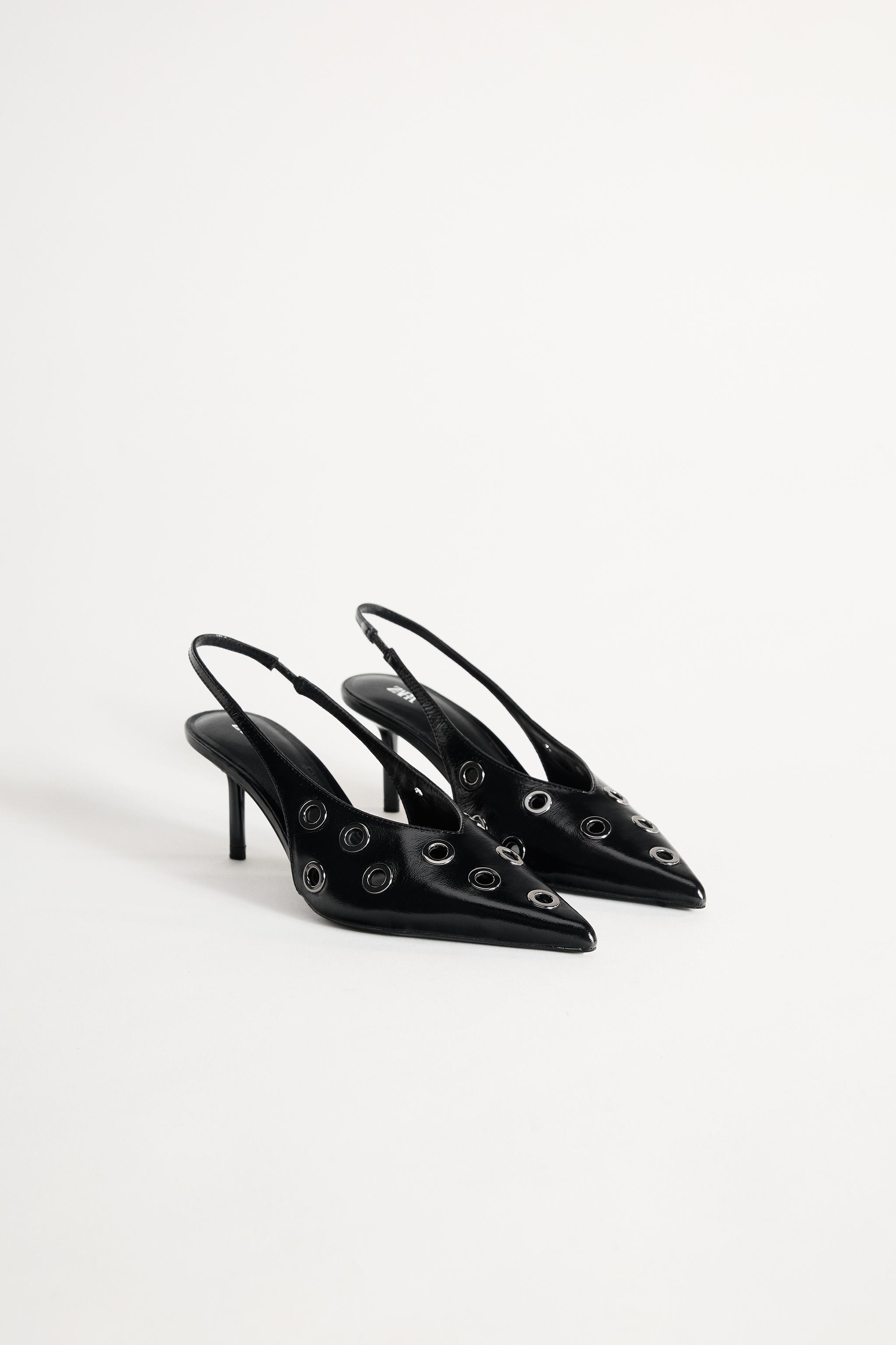 LEATHER SLINGBACK SHOE WITH EYELETS 50TH ANNIVERSARY